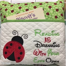Ladybug with reading is dreaming read reading Pillow