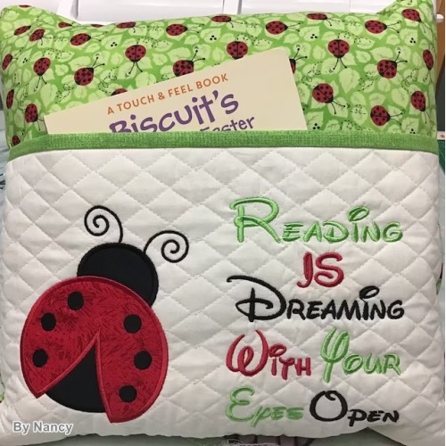Ladybug with reading is dreaming read reading Pillow
