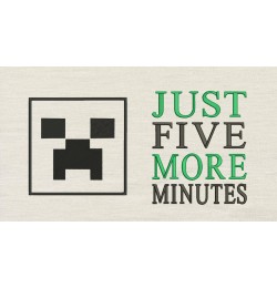 Just five with Minecraft black Reading Pillow