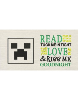 Read me a story with Minecraft black Reading Pillow