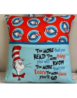 Cat in the hat the more that you read reading pillow