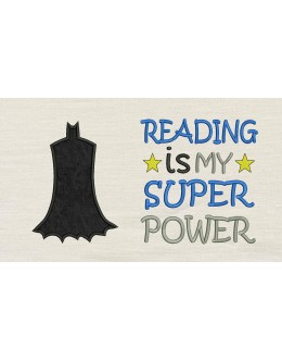 Batman Silhouette with Reading is My Superpower
