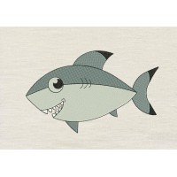 Shark embroidery design