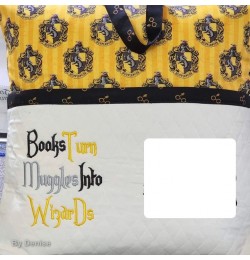 Books turn reading pillow embroidery designs