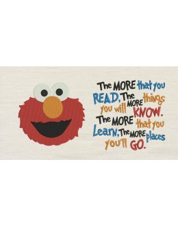 Elmo with the more that you read Reading Pillow