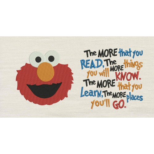 Elmo with the more that you read Reading Pillow