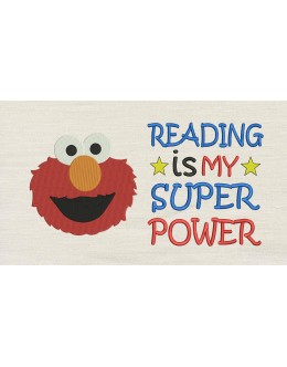 Elmo with Reading is My Superpower Reading Pillow