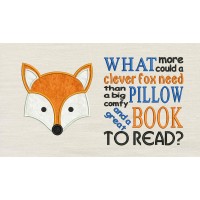 Fox Face With Glasses Clever Fox reading pillow