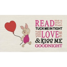 Piglet With read me a story reading pillow