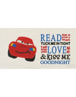 McQueen embroidery read me a story reading pillow