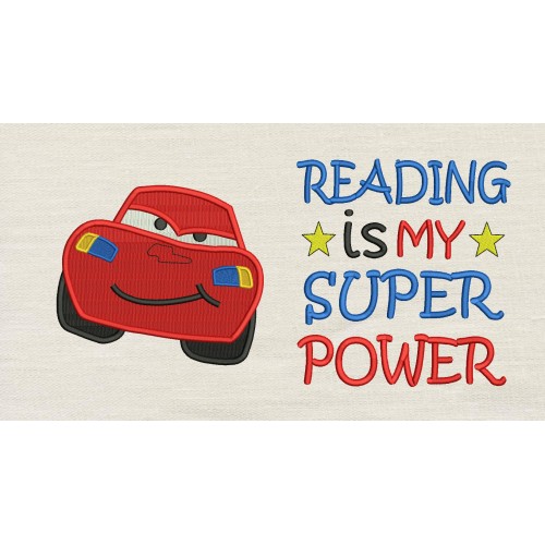 McQueen embroidery Reading is My Superpower reading pillow McQueen embroidery Reading is My Superpower reading pillow