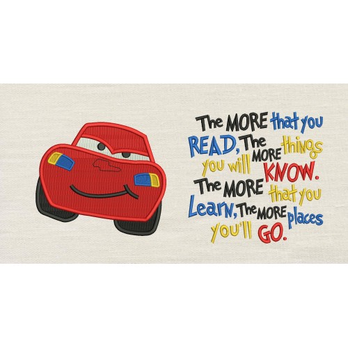 McQueen embroidery the more that you read reading pillow