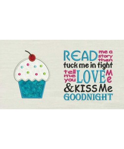 Cupcake read me a story reading pillow designs