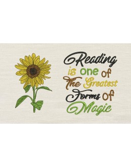 Sunflower with Reading is one Reading Pillow