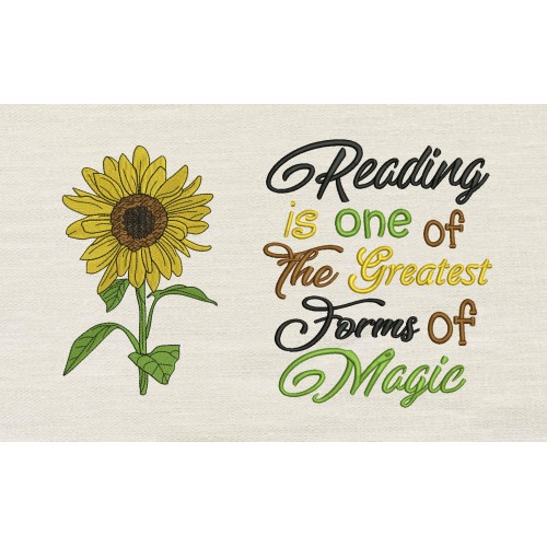 Sunflower with Reading is one Reading Pillow
