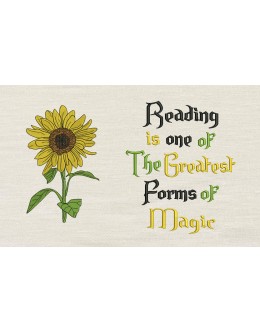 Sunflower with Reading is one Reading Pillow