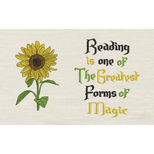 Sunflower with Reading is one Reading Pillow