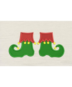 Elf shoes embroidery design