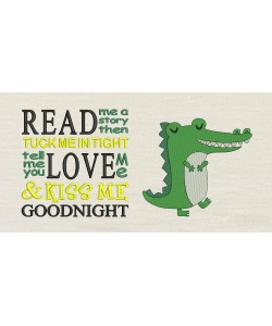 Alligator Read me a story reading pillow