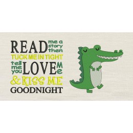 Alligator Read me a story reading pillow