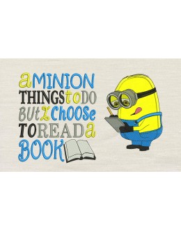 Minion writes a minion things reading pillow