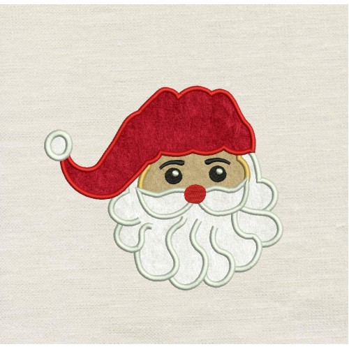 Santa face embroidery design