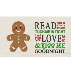 Gingerbread read me a story reading pillow