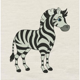 Zebra embroidery design