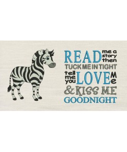Zebra read me a story reading pillow