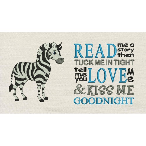 Zebra read me a story reading pillow