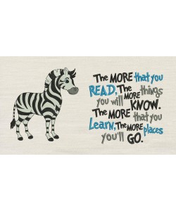 Zebra the more that you read reading pillow