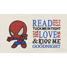 Baby Spiderman read me a story Reading Pillow