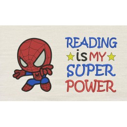 Baby Spiderman With Reading is My Superpower