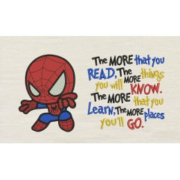 Baby Spiderman the more that you read Reading Pillow
