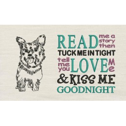 Dog read me a story reading pillow designs