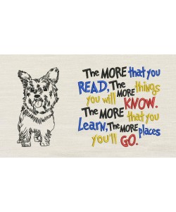 Dog the more that you read embroidery designs