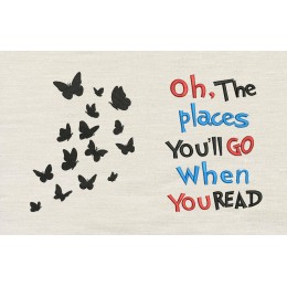 Butterflies oh the places reading pillow