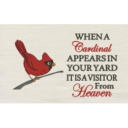 Cardinal with When A Cardinal Reading Pillow