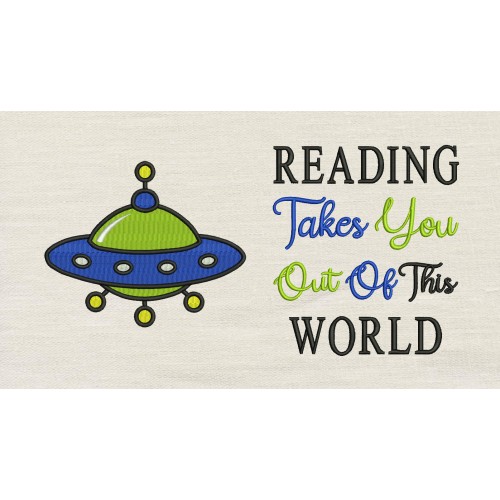Spaceship with reading takes you Reading Pillow