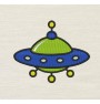 Spaceship embroidery design