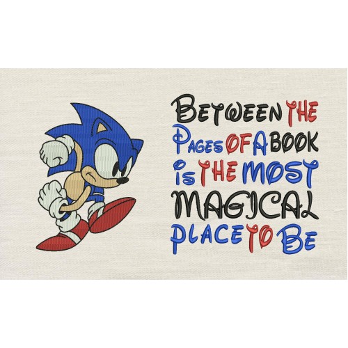 Sonic Between the Pages Reading Pillow
