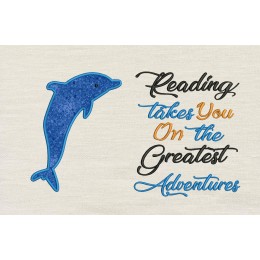 Dolphin reading takes you Reading Pillow