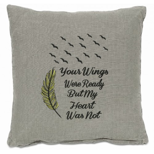 Your Wings Were Ready but My Heart Was Not embroidery design