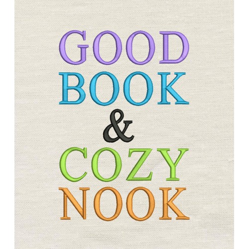 Good Book & Cozy Nook embroidery design 