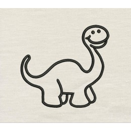 Baby dinosaur embroidery design