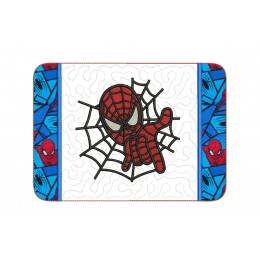 Mug rug spiderman web ITH in the hoop embroidery design