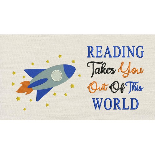 Spaceship reading takes you Reading Pillow