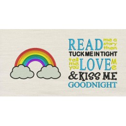 Rainbow with read me a story Reading Pillow