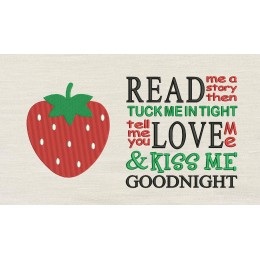 Strawberry with read me a story Reading Pillow