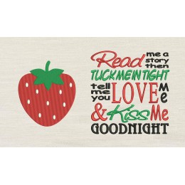 Strawberry with read me a story Reading Pillow
